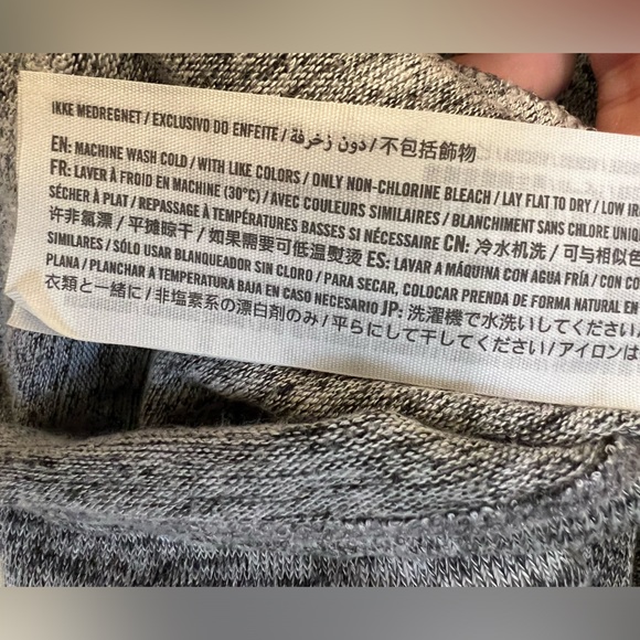 Hollister Gray Heathered Long Sleeve Tee Shirt Lightweight Sweater Top Small S - Picture 5 of 6